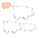 3 Stück Ausstechformen in Schweineform, Ausstechformen Aus Edelstahl, Set in Schweineform, Ausstechformen in Verschiedenen Größen, Back-DIY-Werkzeuge