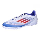 adidas Unisex F50 Club Football Boots Turf Fußballschuhe, Cloud White/solar red/Lucid Blue, 42 EU