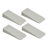 TPE Türstopper Keil 4 Stück rutschfester Türkeil für Holzboden Fliesen und Marmor stabiler Türstopper Halter wetterfest kratzfest ideal für Zuhause und Büro (Grau)