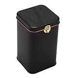 Griwiuiowe Teedosen aus Metall, hohe Qualität, zum Verriegeln von Weißblech, Süßigkeiten, Kaffee, Aufbewahrungsbox, Schwarz