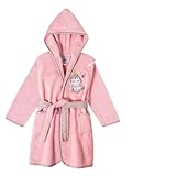 Rosa Kinder Bademantel 100% Baumwolle - Größe: 6-8 Jahre - OEKO-TEX®