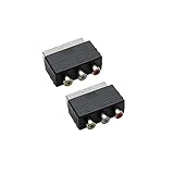 RUITROLIKER Scart Adapter Converter AV Stecker Switcher 3RCA für PS4 TV DVD 2PCS