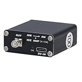 Fockety Hochohmiger Verstärker, 100 MHz, 118 MHz, 138 MHz, 2 in 1 Kurzwellen Flugfunkfrequenzwandler und -verstärker aus Aluminiumlegierung für Ringantennen, Metall Impedanzwandler