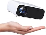 2025 Neuer Mini Beamer, 18000 Lumen Bluetooth Projektor, Unterstützung 1080P, 5G WiFi LCD Heimkino Tragbarer Projektor, Kompatibel mit iOS/Android/Laptop/HDMI/PC/TV Stick/USB(schwarz)