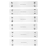 SEWOART 6 Stück Teiliges Vinyl Schallplatten Trennkarten aus Acryl Vertikale Record Organizer Indexkarten Transparente Schallplatten Label Divider für Effiziente Regalaufbewahrung