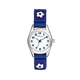 s.Oliver Armbanduhr Jungen Kinder Quarzuhr Analog, mit Nylon Armband, Silber, 3 bar Wasserdicht, Kommt in Uhren Geschenk Box, 2036766