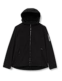 CMP - Damen-Softshelljacke mit abnehmbarer Kapuze, Schwarz, D46