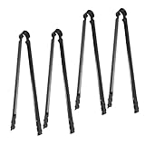 GRIRIW 4er Set Grillzangen Für Ergonomische Feuerzangen Mit Verlängertem Griff Hitzebeständige Grillzubehör Für Barbecue Und Outdoor Einsätze