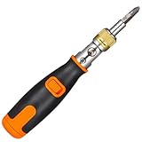 VIDOO 10-in-1 Versteckter Bit-Kopf Visseuse Multi-Winkel-Ratschenschraubendreher-Set Multifunktions-Schrauber-Kit