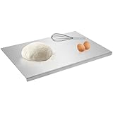 Rainmae 60 x 40cm Edelstahl Schneidebrett Für Fleisch,Fisch & Gemüse,Backen Schneidbrett Metall Stahl Brettchen Küche Küchenbrett Spülmaschinenfest