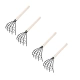 YARNOW 1 Satz Muschel Rechen Sandsieb Pinne Griff Sandschaufel Abzieher Schaufel Rechen Gartengerät Muschelgräber Sandspielzeug Klauenrechen Für Den Strand Grubber Hölzern 2st