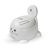Bebeconfort Bequemes Töpfchen für Kinder, 12–36 Monate (max. 20 kg), Süßes Tierdesign, Ergonomisch & Kompakt, Leicht zu Reinigen, Hygienischer Spritzschutz, Rutschfestes Töpfchen Baby, Kaninchen