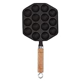 Munefe Takoyaki Pan, Nicht -Stick -Pfanne, 14 Löcher Ausgezeichnete Wärmeleitfähigkeit Gusseisen Multifunktionale gute Wärmeisolierung Oktopus -Kugel -Grillpfanne für Küchen