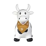 Kindsgut Hüpf-Tier für Kinder, dezente und Moderne Farben, liebevolle Details, inklusive Luftpumpe, Kuh