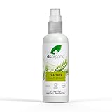 Dr Organic Teebaum Fußspray, Desodorierend, Reinigend, Schnelltrocknend, Aluminiumfrei, mit natürlichem Pfefferminzöl, Vegan, Tierversuchsfrei, Paraben- & SLS-frei, Zertifiziert Bio, 100ml
