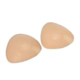 ZJchao 1 Paar Doppelseitige BH-Einlagen für V-Ausschnitt-Kleider, Unsichtbare BH-Einsätze für Trägerlose Badebekleidung, Freizeit-Outfits, Wiederverwendbare Klebekissen (Mittlere Hautfarbe)