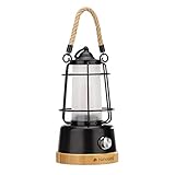 Navaris LED-Laterne aufladbar - Oudoor & Indoor Lampe mit Akku - tragbare Tischlampe kabellos dimmbar - Campinglampe mit Farbtemperaturwechsel