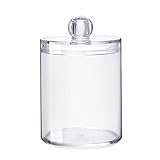 ETZRYSYB Zahnstocherhalter, Make-up-Box, Organizer, transparenter Ständer, rund, Wattestäbchen, Zahnstocherspender, Kunststoffbehälter für Schlafzimmer, Wohnzimmer