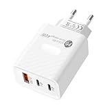 Multi-Port-USB-Ladegerät, Typ-C-Wandladegerät,Reiseladegerät Ladeblock - Typ-C-Adapter Mit 3 Anschlüssen, Tragbares 40-W-Ladegerät, Reisestecker-Adapter-Wandladegerät, Wandadapter