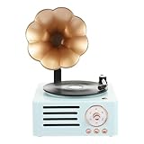 Retro Grammophone Form Bluetooth Lautsprecher Tragbare Box Lautsprecher Outdoor Radio System TF FM Für Sound MP3 Subwoofer Musik