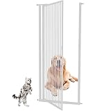TüRschutzgitter Ohne Bohren, Sicherheitsgitter füR Haustiere 150 cm Breite 74-104cm, 180° ZweiwegeöFfnung Kindersicheres Absperrgitter füR Baby,Kinder,Katze, Hund (Breite 86-89cm, 150cm)
