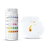 Vecksoy 100 Streifen Aquarium-Testkit, 100cs Wassertest-Kit, Aquarientestzubehör, Wassertestwerkzeuge für Trinkwasser, Süßwasser, Salzwasser