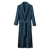 Herrenbekleidung Pyjama – Pijamas Herren Winter Flanell Dick Morgenmantel Thermo-Bademantel Fleece lang weich Innenausstattung Fashion Casual Kleidung, Jn, 38