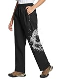 BALEAF Regenhose Damen Wasserdicht 10000mm H2O Atmungsaktiv Überziehhose Leichte Wanderhose Trekkinghose Winddicht Fahrrad Outdoor Trekking Schwarz M