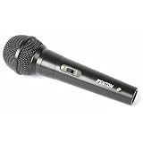 Fenton DM100 Dynamisches Mikrofon mit Schalter und Nierencharakteristik, 3 Meter XLR Kabel 6,3 MM Klinkenstecker, DJ Microphone, Sprache, Karaoke, Gesang, Schwarz