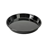Original Kaiser Inspiration Pizzablech-Backblech rund 32 cm, Blech antihaftbeschichtet, schnittfester Emaille-Boden, spülmaschinengeeignet, formstabil, Schwarz
