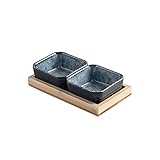 PPKKJ Kleiner Teller, Haushalts-Dip-Schüssel, Obst-Snack-Teller, Keramik-Hot-Pot-Restaurant, Beilage, Dip-Untertasse, Trockenobst-Teller, geteilter Snack-Teller, Salatteller