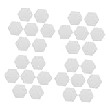 VANZACK 48 Stück Teiliges Sechseckige Selbstklebende Acryl Spiegel Wandaufkleber Abnehmbare Wanddeko Bruchsicher mit Klarem Spiegel Effekt Badezimmer Wohnzimmer Dekoration