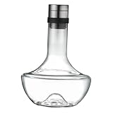 BEBEMOKO 1 Stück 1000 Ml Weinkaraffe Aus Glas Handgefertigter Dekanter Für Brandy Und Eleganter Und Tropffreier Ausgießer Ideal Für Besondere Anlässe Und