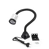 KANBCNG CNC Maschinenlampe, 6w Fest Schwanenhals Led Arbeitsleuchte 360° Verstellbar Flexibel Licht Mit Schwenkschalter Für Nähen, Werkzeugmaschinen, Drehbänke 50Cm/19.68“ Länge Der Röhre