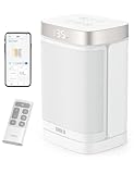 Dreo Smarter Heizlüfter Energiesparend Leise, 1500W PTC Keramik Heizung mit Thermostat, 3 Modi, 70° Oszillation, WLAN Alexa & Google Assistant Elektroheizung, Überhitzungs-Kippschutz, Atom OneS, Weiß
