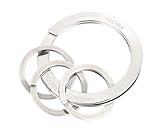 TROIKA Schlüsselanhänger NAIL GUARD für lange Nägel fingernagelschonende Schlüsselringe, patentiertert (1 x großer, 3 x kleiner keyring) – supereinfaches Anbringen der Schlüssel Original