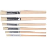 Alipis 6 Stück Ölgemälde Borstenpinsel Malpinsel für Anfänger und Künstler Langlebig und Tragbar für Selbstgemacht Kunst und Malunterricht