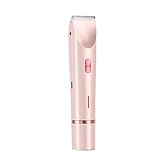 Intimrasierer für frauen, Rasierer Damen Elektrisch IPX7 Wasserdicht Wiederaufladbarer Rasierer Gesichtsrasierer Frauen Intimrasierer Doppelkopf-Rasierer für Frauen für Verschiedene Körperteile (Rosa)