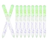 Cabilock 10 Stück Glasnagelfeilen mit Aufdruck Leichte Fingernagelfeilen für Maniküre Pediküre Tragbare Nagelfeilen für Naturnägel und Nagelpflege