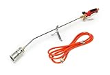 ROTHENBERGER Industrial Anwärmbrenner RoMaxi Eco | Gasbrenner | Abflammgerät | Unkraut Vernichter | Bitumenbahnen schweißen | Brennerkopf 47 mm | inkl. 3m Propan Gas Schlauch 1500004669