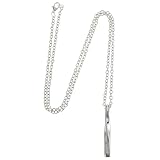 DIKACA Hip Hop Kettenanhänger aus Zinklegierung Klobige Pullover Kette 60cm Silberner Punk Schmuck für Herren und Damen