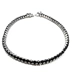 diWa Jewels Tennisarmband 925 Sterling Silber Zirkonia schwarz Unisex, Zirkonium Sterling-Silber
