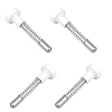Alipis 4 Stück Federbelastetes Ersatz Verriegelungsset aus Metall für Babybettverriegelung 50mm Weißer Kunststoffkopf Reparaturset für Möbelverschlüsse und Fliegengitter