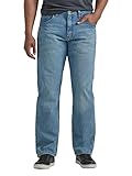 Wrangler Authentics Herren Klassische lockerer Passform Jeans, Bleached Denim Flex, 42W / 30L