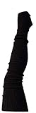 AVIDESO Overknee Stulpen für Damen oder Mädchen extralang - Ballettstulpen mit Fersenloch - sehr Flauschige Beinlinge (schwarz)