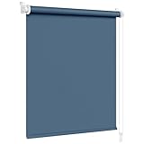 Victoria M. Klemmfix Verdunkelungsrollo ohne Bohren Rollo Seitenzugrollo Verdunkelung für Fenster und Türen, 90 x 230 cm, Dunkelblau
