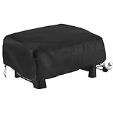 Abdeckung Pizzaofen, 55 x 55 x 27 cm Abdeckhaube für Pizzaofen, Schwarz 420D Oxford-Stoff, Plancha Abdeckung, Wasserdicht, Wiederverwendbar, Kordelzug, Grillabdeckung Klein für den Außenbereich