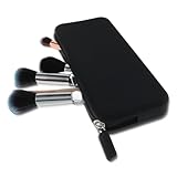 HJZHII Pinseltasche Make Up,Make Up Tasche,Pinsel Tasche Travel Essentials Reißverschluss Aufbewahrung Pinsel Etui Waschbarer Silikon Kosmetikpinsel Halter Reiseutensilien Tragbare Organisation