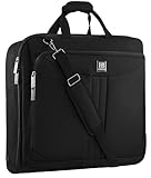 HUGH BUTLER Kleidersack Reisetasche - Anzugtasche Herren - Faltbar Anzughülle für 3 Anzüge - Faltenfreie Kleidung - Schwarz Kleidertasche