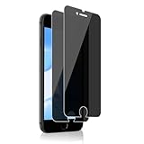 Agedate 2 Stück Schutzfolie für Panzerglas für iPhone SE 2020/8/7/6/6s Sichtschutzfolie, 9H Schutzglas Sichtschutz Displayschutz Folie, 0.33mm Kratzfest Panzerfolie, Fingerabdruck Blickschutzfolie